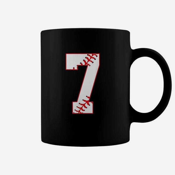 Cute Seventh Birthday Party 7Th Baseball Born Coffee Mug