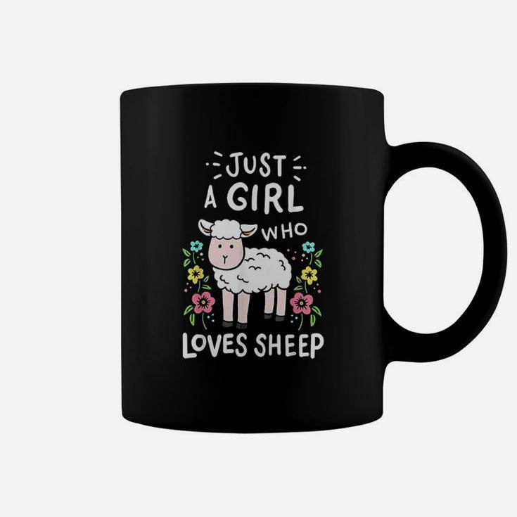 Cute Sheep Just A Girl Who Loves Sheep Coffee Mug