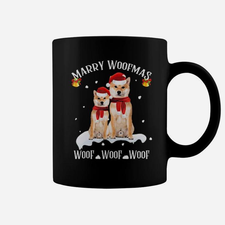 Cute Shiba Inu  Funny Marry Woofmas Dog Lovers Gift Coffee Mug