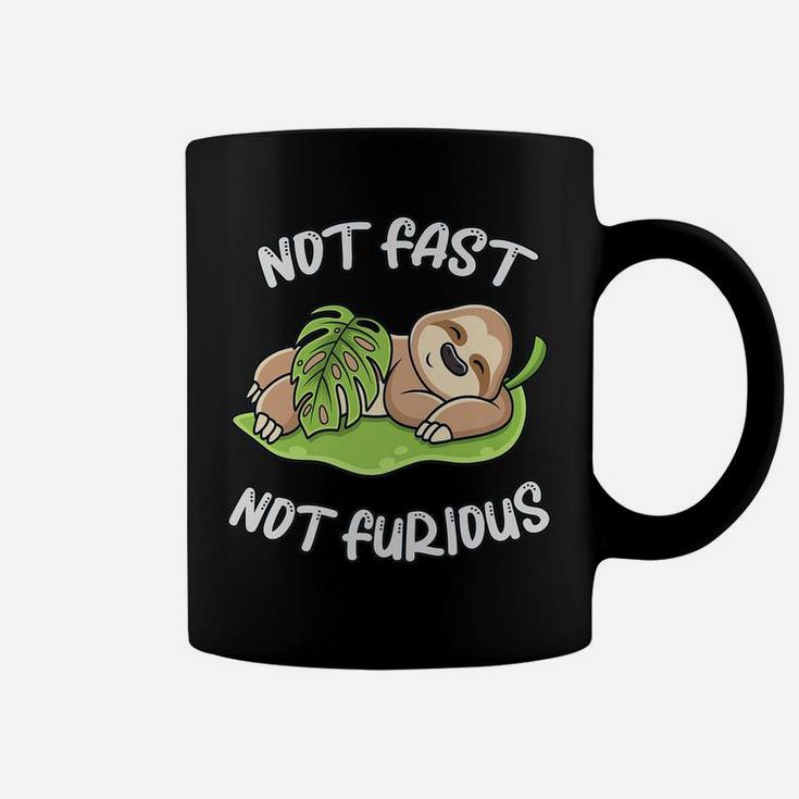 Cute Sloth Sleep Funny Saying Not Fast Not Furious Sluggish Coffee Mug