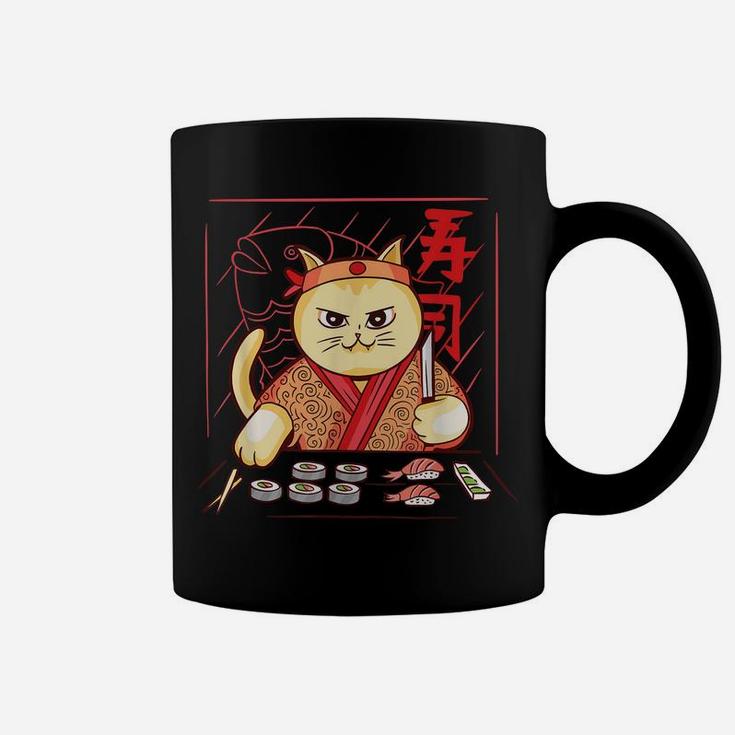 Cute Sushi Chef Cat Coffee Mug