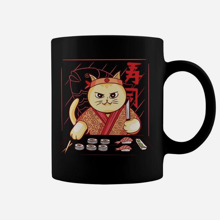 Cute Sushi Chef Cat Sweatshirt Coffee Mug