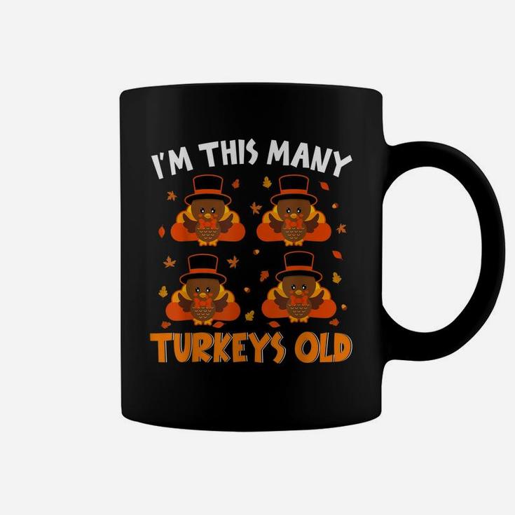 Cute Turkey 4Th Birthday Lover Kids Thanksgiving Coffee Mug