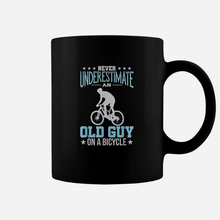 Cycling Biking Old Guy On A Bicycle Bike Riding Gift Idea Coffee Mug