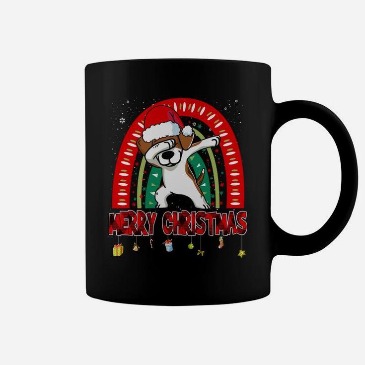 Dabbing Beagle Dog Boho Rainbow Funny Merry Christmas Sweatshirt Coffee Mug