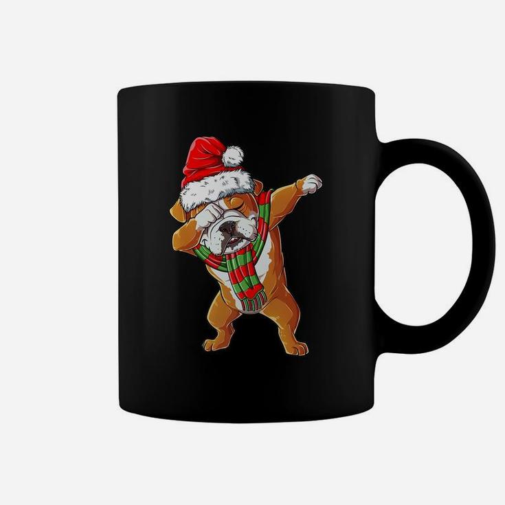 Dabbing English Bulldog Santa Christmas Gifts Kids Boys Xmas Coffee Mug