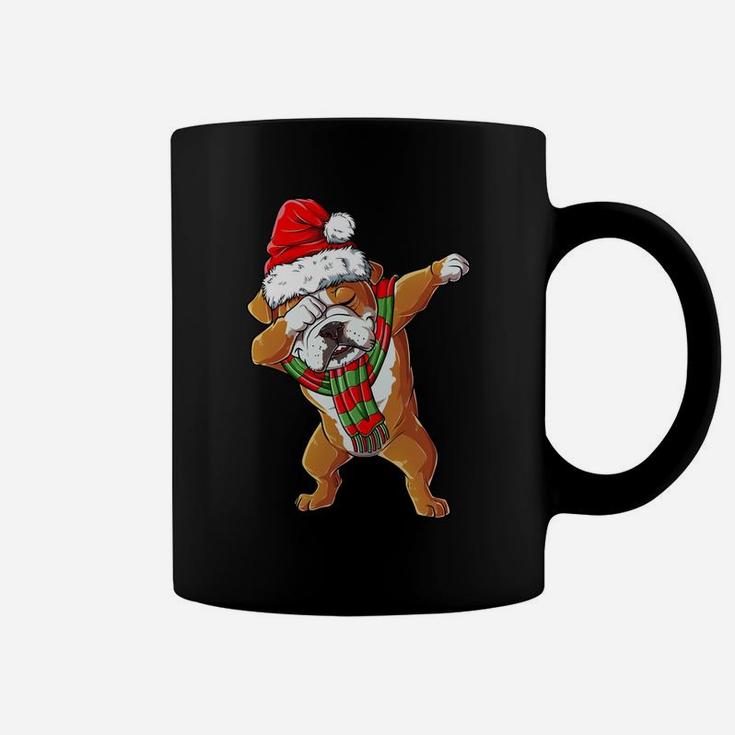 Dabbing English Bulldog Santa Christmas Gifts Kids Boys Xmas Sweatshirt Coffee Mug