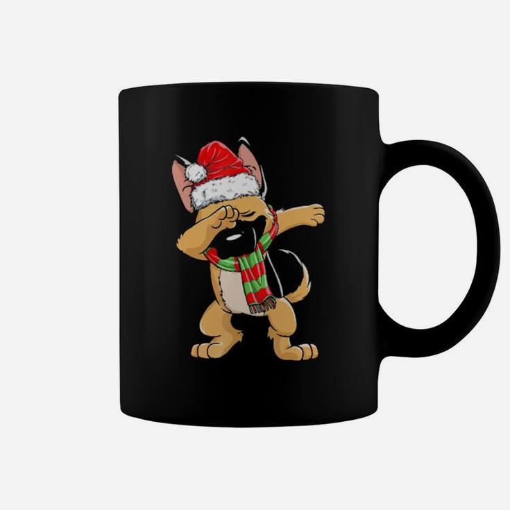 Dabbing German Shepherd Santa Coffee Mug