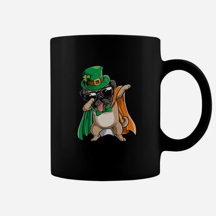 Dabbing Pug Dog Irish Flag St Patricks Day Boys Girls Coffee Mug