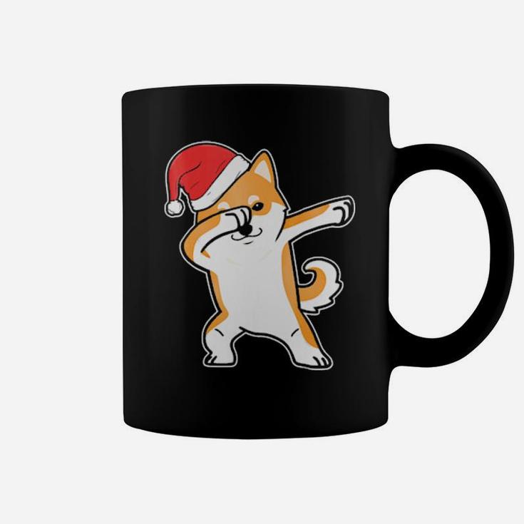 Dabbing Shiba Inu Dog Meme Dab Santa For Xmas Coffee Mug