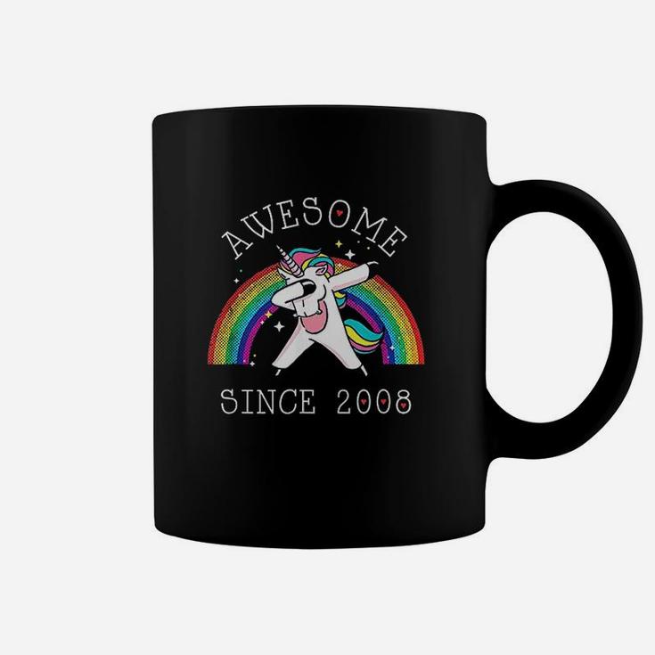 Dabbing Unicorn Birthday Girl Gifts 13 Years Old Since 2008 Coffee Mug