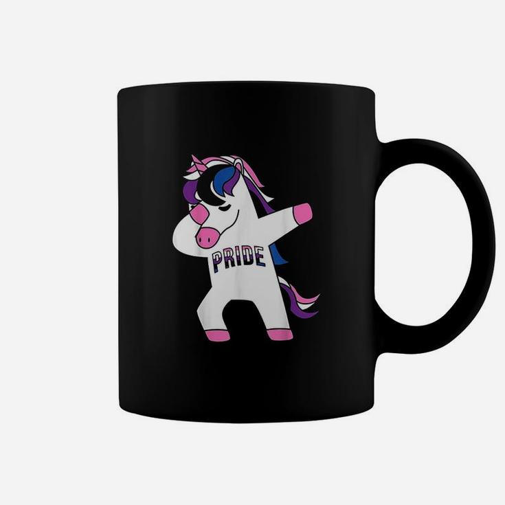 Dabbing Unicorn Genderfluid Pride Flag Lgbtq Cool Lgbt Gift Coffee Mug