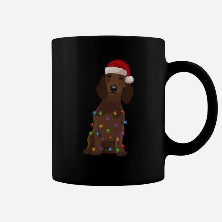 Dachshund Christmas Lights Xmas Dog Lover Sweatshirt Coffee Mug