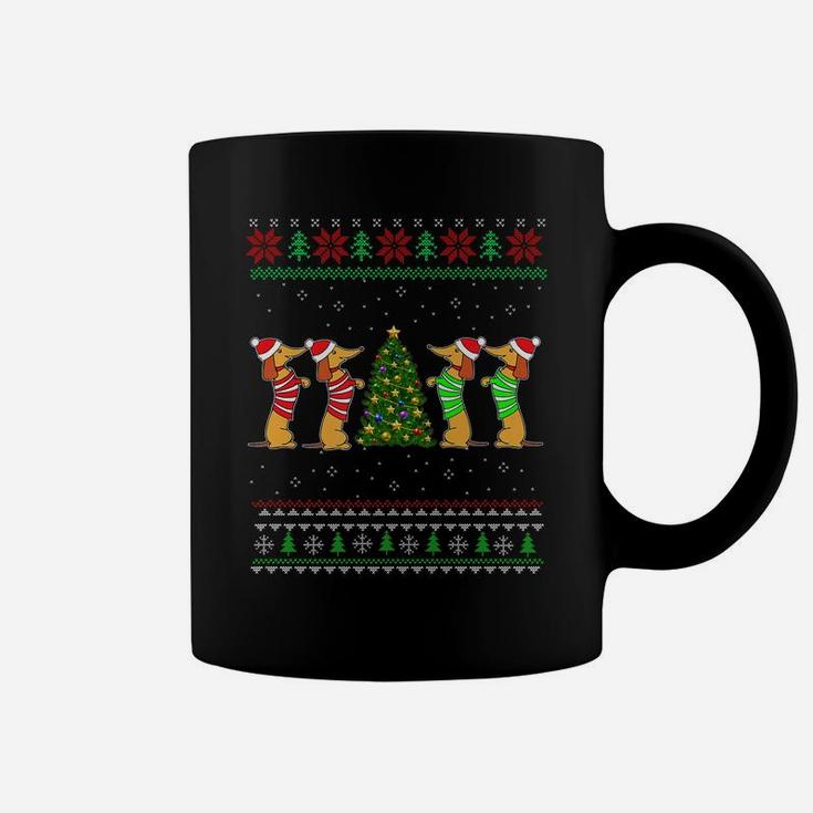 Dachshund Dog Christmas Ugly Sweater Dachshund Xmas Gift Coffee Mug