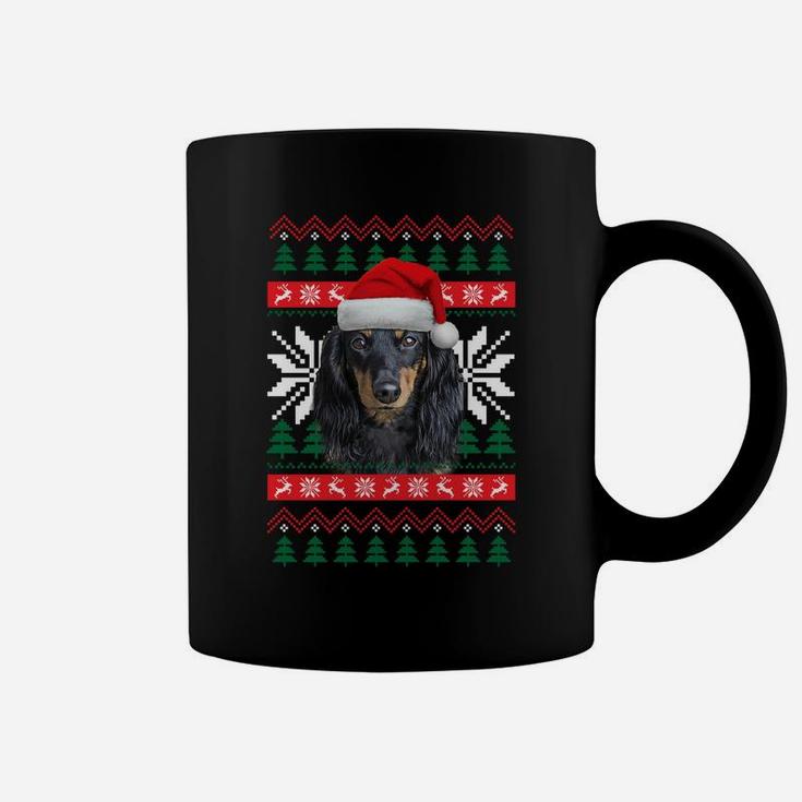 Dachshund Ugly Christmas Santa Hat Doxie Dog Xmas Gift Sweatshirt Coffee Mug
