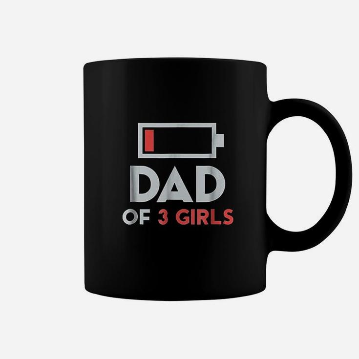 Dad Of 3 Girls Men Fathers Day Gift From Daughter Wife Coffee Mug