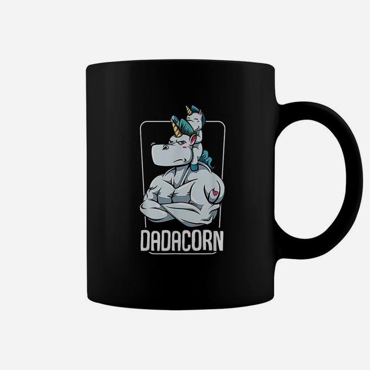 Dadacorn Proud Unicorn Dad And Baby Best Papa Ever Coffee Mug