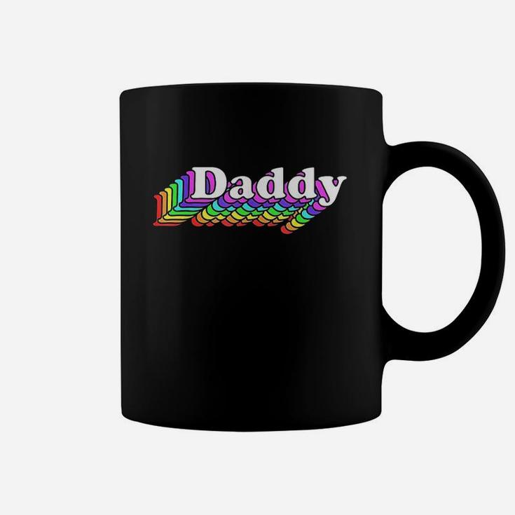 Daddy Gay Daddy Bear Retro Lgbt Rainbow Coffee Mug