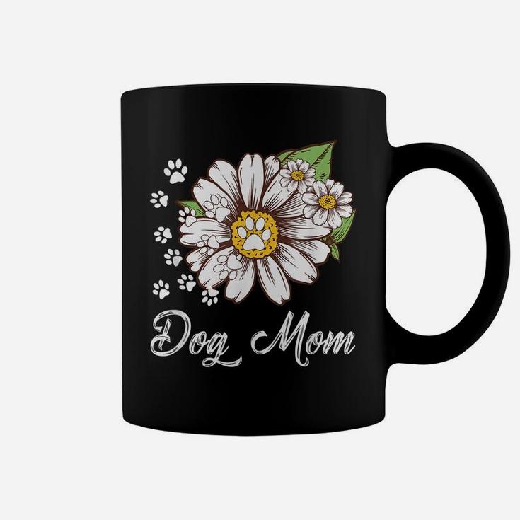 Daisy Flower Dog Mom Paw Footprint Funny Gift For Men Women Coffee Mug