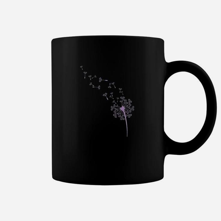 Dandelion Seeds Purple Coffee Mug