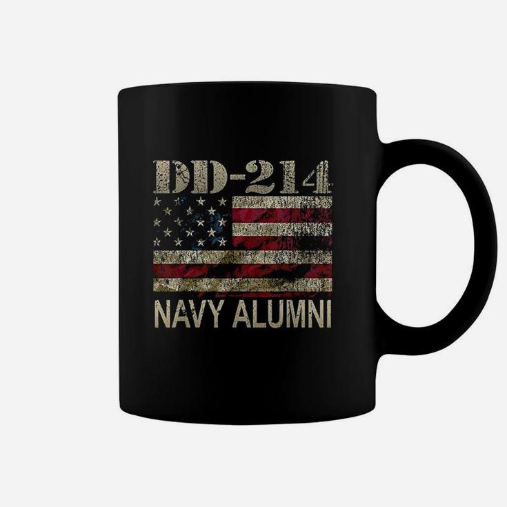 Dd214 Us Navy Alumni Vintage American Flag Coffee Mug
