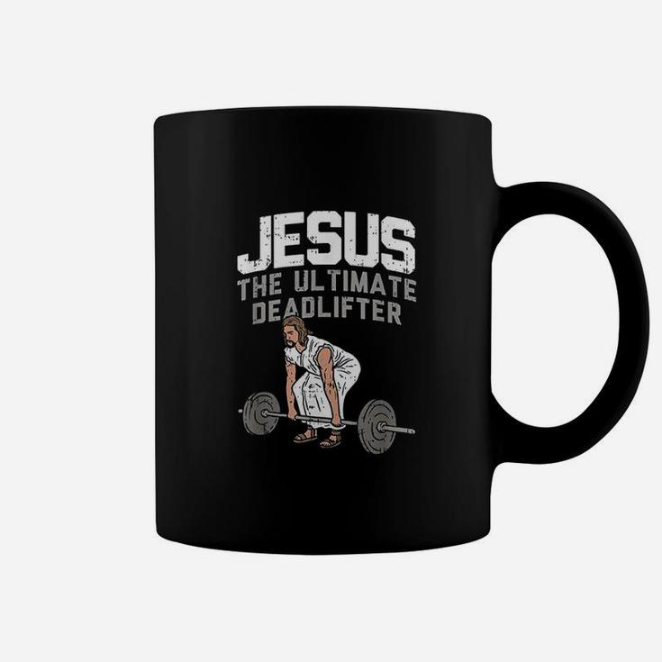 Deadlift Jesus Weightlifting Funny Workout Gym Coffee Mug