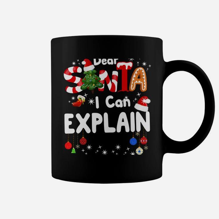 Dear Santa I Can Explain Funny Christmas Gifts Boys Kids Coffee Mug