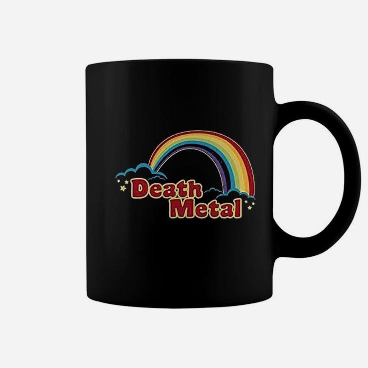 Death Metal Retro Rainbow 70S 80S Sarcastic Graphic Coffee Mug