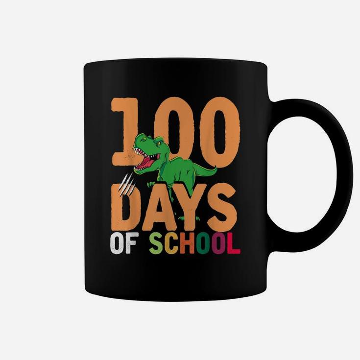 Dino Boys Girls Kids 100Th Day T Rex 100 Days Of School Coffee Mug