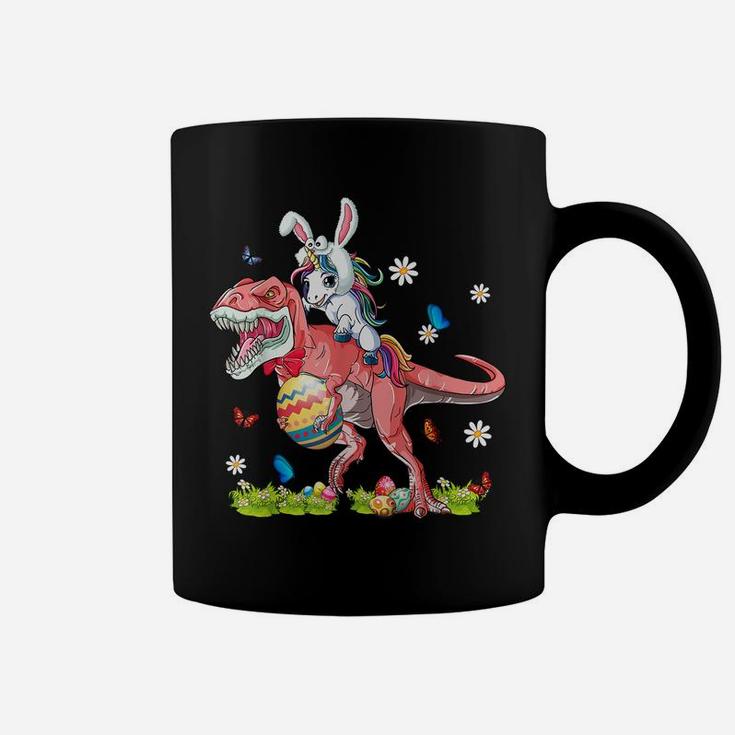 Dinosaur Easter Day Unicorn Riding T-Rex Bunny Costume Gift Coffee Mug