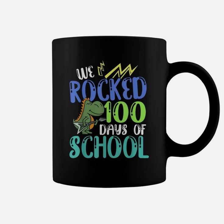 Dinosaur Student Boys Kids Gift T Rex 100 Days Of School Coffee Mug