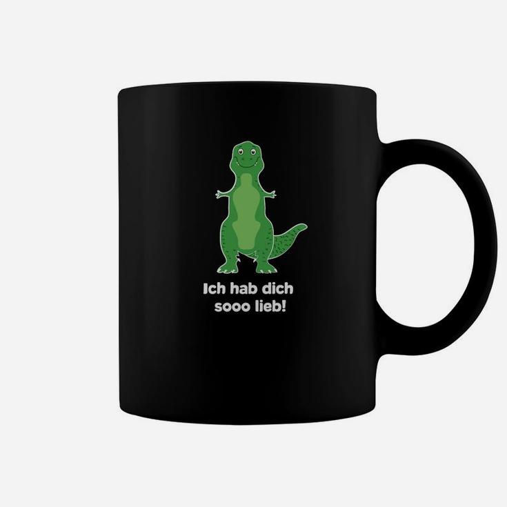 Dinosaurier Tassen Ich hab dich sooo lieb! Lustiges Schwarzes Unisex-Tassen
