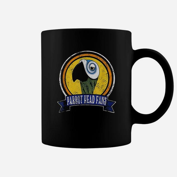 Distressed Jimmy Parrot Head Fans Designs Coffee Mug