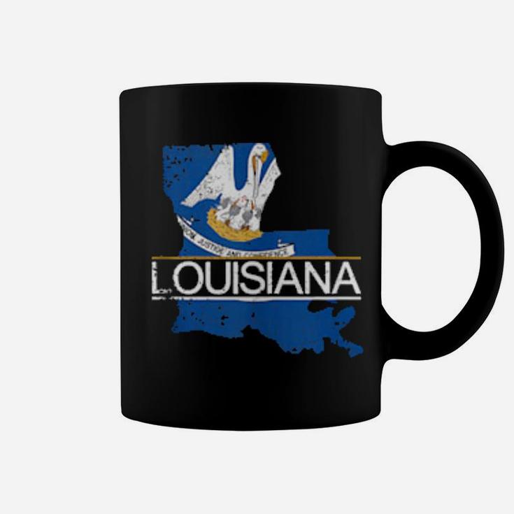 Distressed Louisiana Coffee Mug
