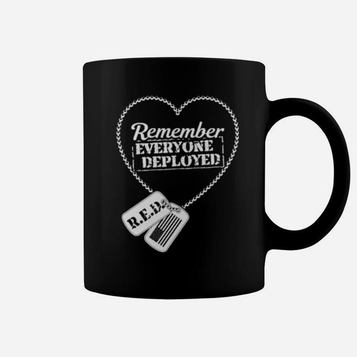 Distressed RED Friday Remember Everyone Deployed Shirt Coffee Mug