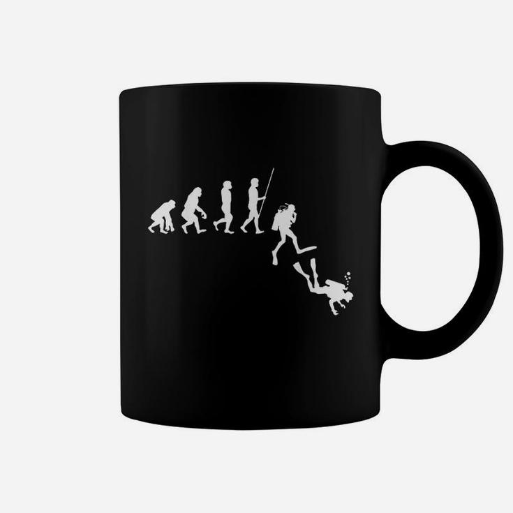 Diving Evolution Evolution Of Man Coffee Mug