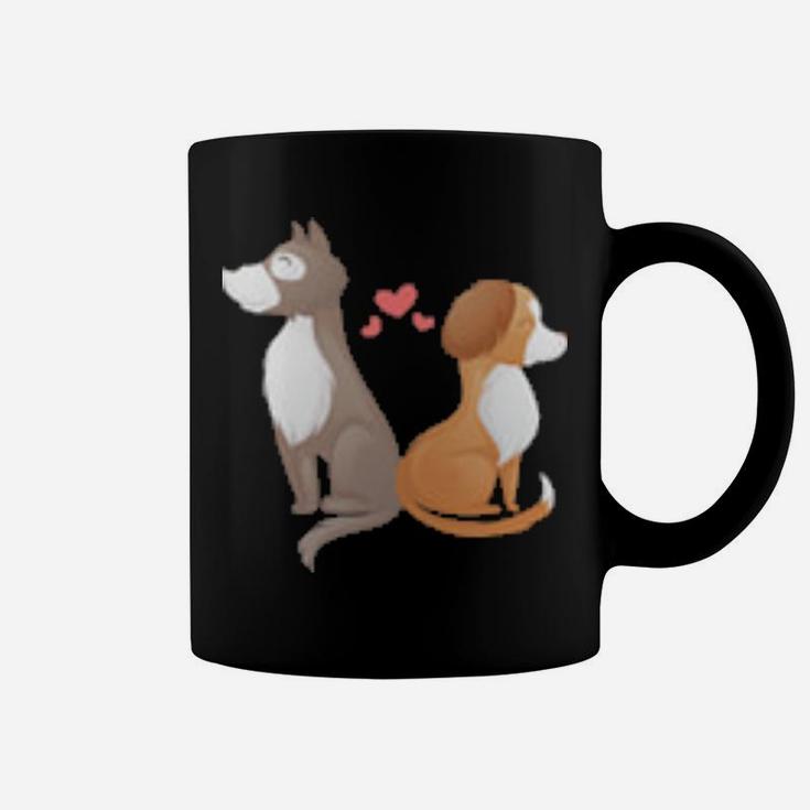Dog Couples Wedding Anniversary Valentines Him Her Coffee Mug