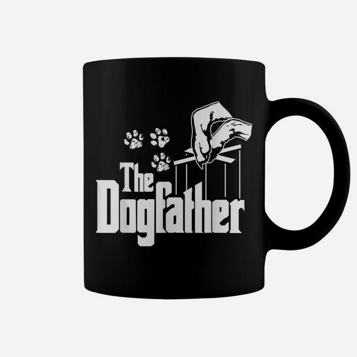 Dog-Father Dad Papa Puppy Paw Print Funny Animal Lover Gift Coffee Mug