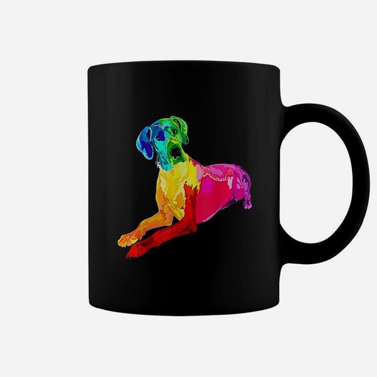Dog Lover Gifts Great Dane For Women Colorful Great Dane Men Coffee Mug