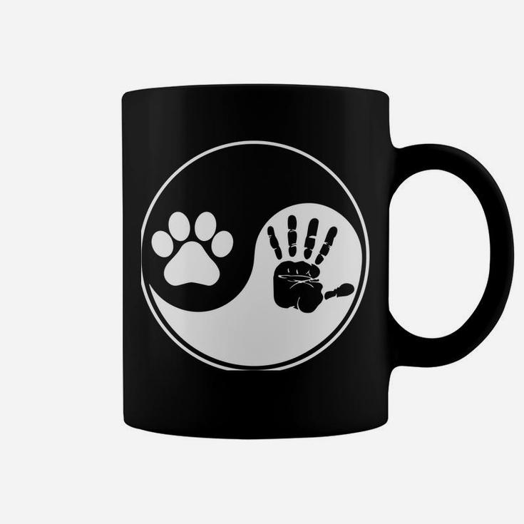Dog Paw Human Hand Dogs Owner Animal Lover Pet Puppies Coffee Mug