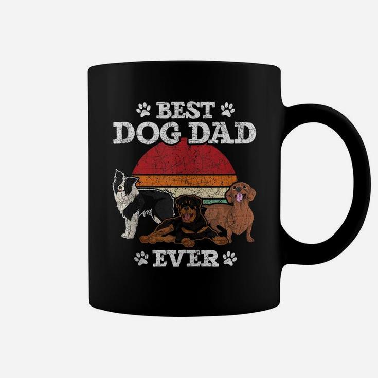 Dog Pet Animal Best Dog Dad Ever Fathers Day Retro Dog Coffee Mug