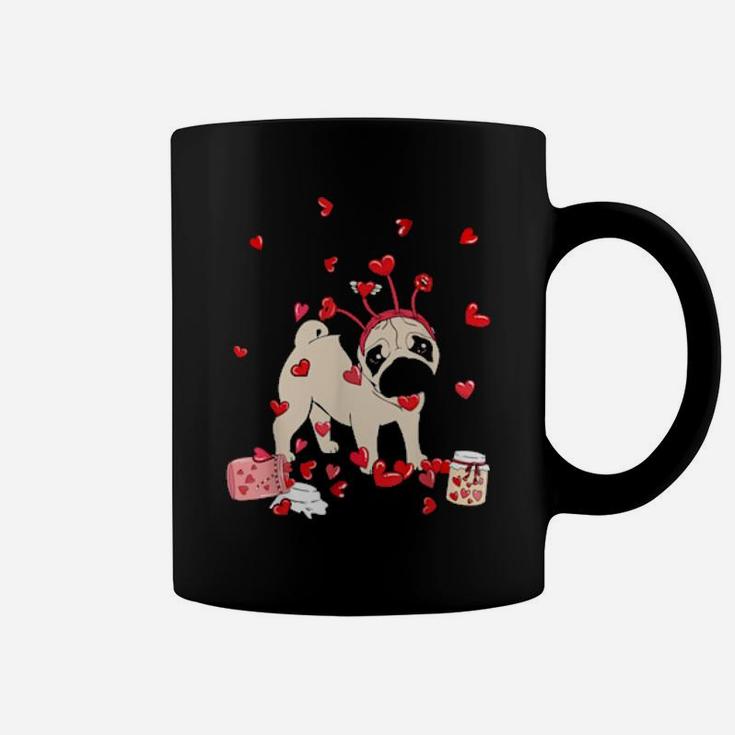 Dog Valentine Cute Pug Valentine's Day Coffee Mug
