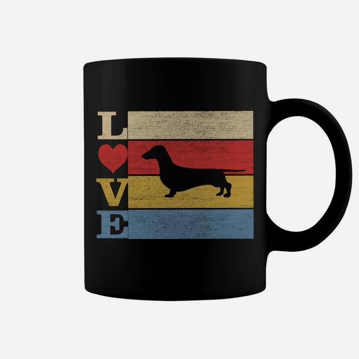 Dogs 365 Retro Love Dachshund Dog Vintage Gift Coffee Mug