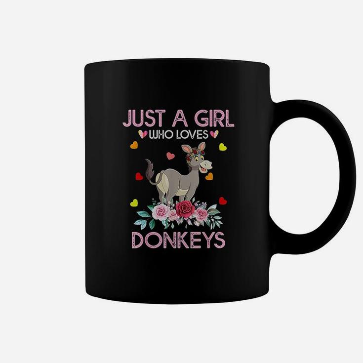 Donkey Animal Lover Gift Just A Girl Who Loves Donkeys Coffee Mug