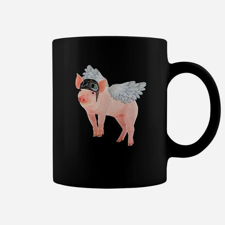 Dont Ever Stop Believing Pig Pink Flying Pig Coffee Mug
