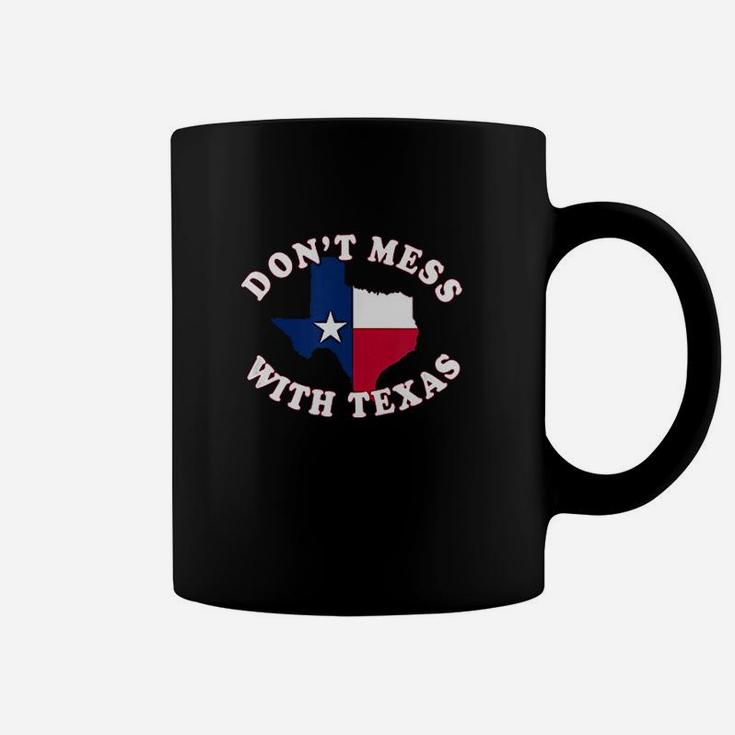 Dont Mess With State Outline And Flag Texas Coffee Mug