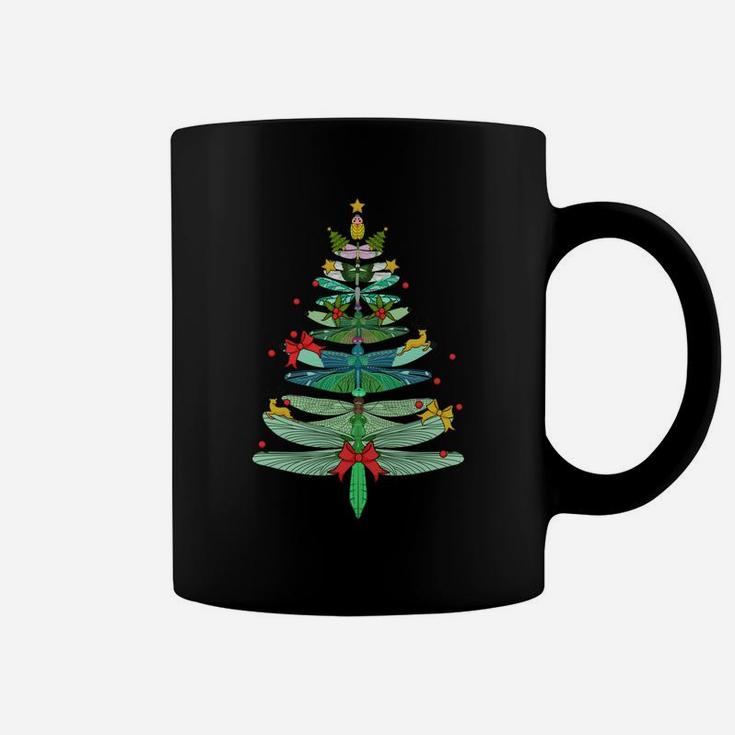 Dragonfly Christmas Tree Shirt Merry Xmas Christmas Tree Sweatshirt Coffee Mug