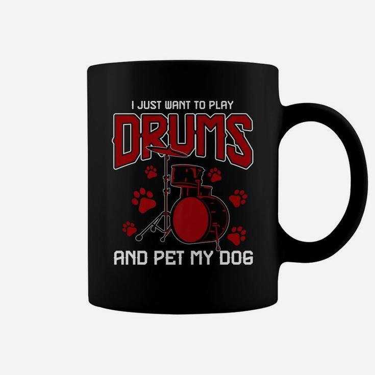 Drummer Animal Gifts Dog Pet Drums Coffee Mug