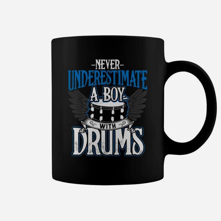 Drummer Men - Never Underestimate A Boy With Drums Coffee Mug