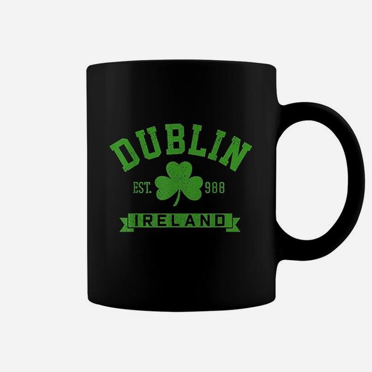 Dublin Ireland Est 988 Clover Leaf Shamrock St Patricks Day Coffee Mug